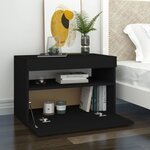 vidaXL Meuble TV avec lumières LED noir 60x35x40 cm