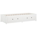 vidaXL Lit de jour Blanc 75x190 cm Petit simple Bois de pin massif