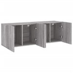 vidaXL Meubles TV muraux 2 Pièces sonoma gris 60x30x41 cm