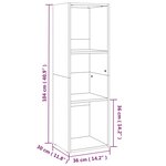 vidaXL Bibliothèque/Meuble TV Chêne sonoma 36 x 30 x 114 cm Aggloméré