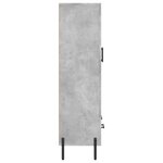 vidaXL Buffet haut gris béton 69 5x31x115 cm bois d'ingénierie