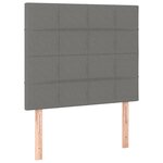 vidaXL Sommier à lattes de lit et matelas Gris foncé 90x190 cm Tissu