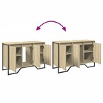 vidaXL Armoire lavabo de salle de bain chêne sonoma 91x35x60 cm