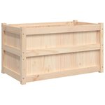 vidaXL Jardinières 2 Pièces bois de pin massif
