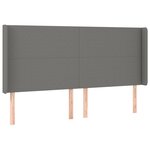 vidaXL Sommier à lattes de lit avec matelas Gris foncé 200x200cm Tissu