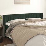 vidaXL Tête de lit avec oreilles Vert foncé 183x16x78/88 cm Velours