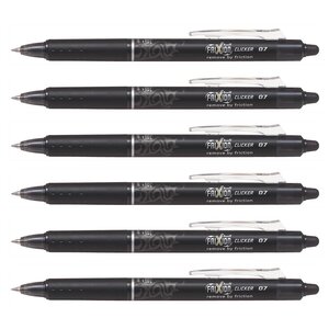 Stylo roller rétractable Frixion Ball Clicker 0 7 Noir x 6 PILOT