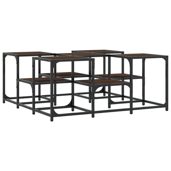 vidaXL Table basse chêne marron 91x91x40 cm bois d'ingénierie