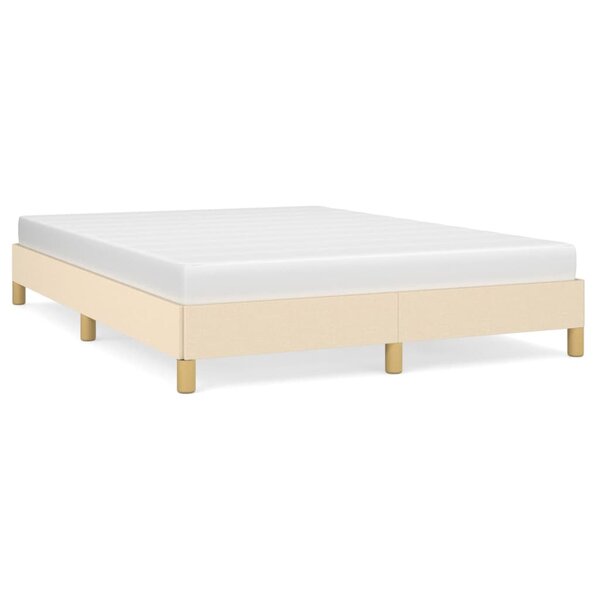vidaXL Cadre de lit sans matelas crème 140x200 cm tissu