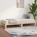 vidaXL Lit coulissant sans matelas 2x(80x200) cm Bois de pin massif