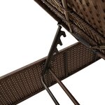 vidaXL Ensemble de chaises longues et coussins 3 Pièces marron poly rotin