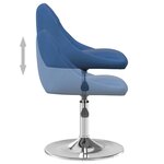 vidaXL Chaises pivotantes à manger lot de 6 Bleu Velours