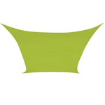 Perel Voile d'ombrage  hydrofuge  2 x 3 m  160 g/m²  polyester  rectangulaire  vert lime