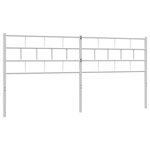 vidaXL Tête de lit métal blanc 193 cm