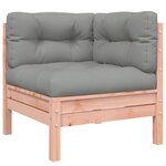 vidaXL Salon de jardin avec coussins 10 Pièces bois massif sapin douglas