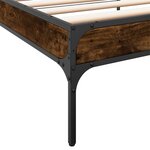 vidaXL Cadre de lit sans matelas chêne fumé 90x190 cm
