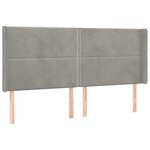 vidaXL Sommier à lattes de lit matelas et LED Gris clair 200x200 cm