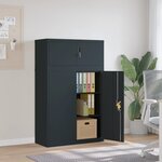 vidaXL Classeur anthracite 90x40x145 cm acier