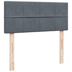 vidaXL Sommier à lattes de lit et matelas gris foncé 120x190cm velours