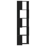 vidaXL Bibliothèque d'angle à 5 niveaux noir bois d'ingénierie