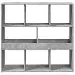 vidaXL Cloison de séparation gris béton bois d'ingénierie