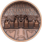 Pièce de monnaie en Cuivre 1 Dollar g 50 Millésime 2024 Chateau de Chambord CHATEAU DE CHAMBORD