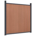 vidaXL Panneau de clôture marron 1218x186 cm WPC