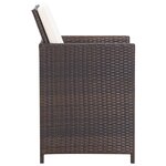 vidaXL Ensemble à manger d'extérieur 5Pièces avec coussins Résine tressée
