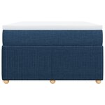 vidaXL Sommier à lattes de lit avec matelas Bleu 120x200 cm Tissu