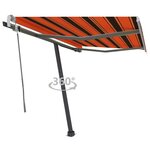 vidaXL Auvent manuel rétractable sur pied 300x250 cm Orange et marron