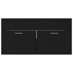 vidaXL Ensemble de meubles de salle de bain Noir Aggloméré