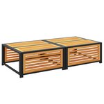 vidaXL Table de jardin avec tabouret bois d'acacia massif