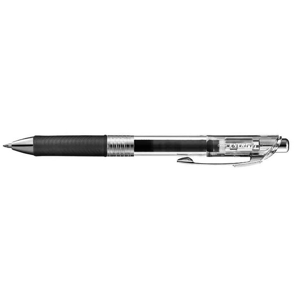 Stylo roller encre gel rétractable energel pure bl77 pointe 0 7 mm noir x 12 pentel