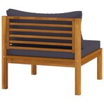 vidaXL Canapé de jardin à 3 places avec coussin Bois d'acacia massif