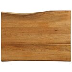 vidaXL Dessus de table 70x60x3 8 cm bord vivant bois massif manguier