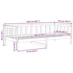 vidaXL Lit de jour sans matelas bois de pin massif 90x200 cm