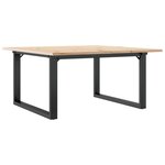 vidaXL Table basse cadre en O 80x80x45 cm bois de pin massif et fonte