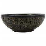 vidaXL Vasque à poser noir rond Φ41x14 cm céramique