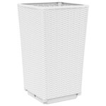 vidaXL Jardinières 2 Pièces blanc 32 5x32 5x57 cm polypropylène