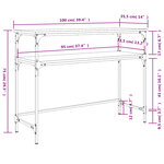 vidaXL Table console noir 100x35 5x75 cm bois d'ingénierie