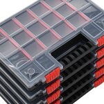 vidaXL Boîtes d'assortiment 5 Pièces 34 5x25x5 cm Polypropylène