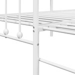 Lit avec lit gigogne vidaXL Blanc 80x200 cm en Acier