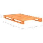 vidaXL Cadre de lit de palette sans matelas 90x200 cm bois massif