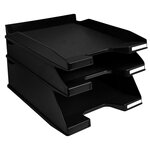 Corbeille À Courrier Combo Maxi Ecoblack - Noir - X 4 - Exacompta