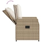 vidaXL Ensemble de bistro 3 Pièces avec coussins beige résine tressée