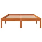 vidaXL Cadre de lit sans matelas cire marron 120x190cm bois pin massif