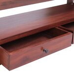 vidaXL Meuble TV Marron 115x30x40 cm Bois d'acajou massif