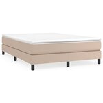 vidaXL Cadre de lit sans matelas cappuccino 140x190 cm similicuir