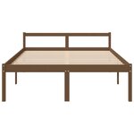vidaXL Lit pour personne âgée marron miel 150x200cm bois de pin massif