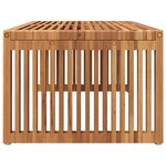 vidaXL Table d'appoint de jardin 90x49.7x36 cm Bois massif Teck